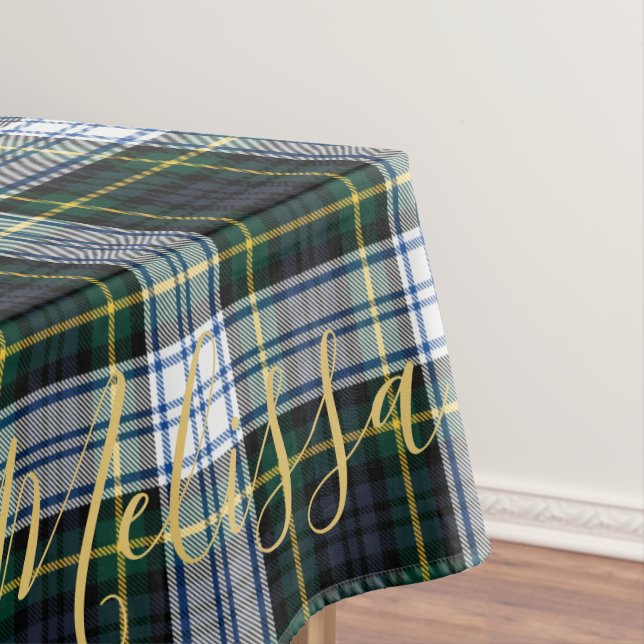 Toalha De Mesa Nome da Xadrez Personalizada Clan Gordon Tartan (Posição Original)