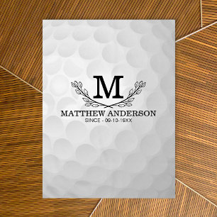Toalha De Mesa Nome do Padrão de Bola de Golfe Personalizada Mono