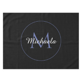Toalha De Mesa Nome inicial do monograma moderno em círculo mínim