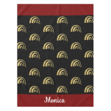 Nome personalizado dourado arco-íris e preto