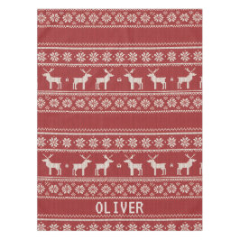 Toalha De Mesa Nordic Reindeer Christmas Personalized 
