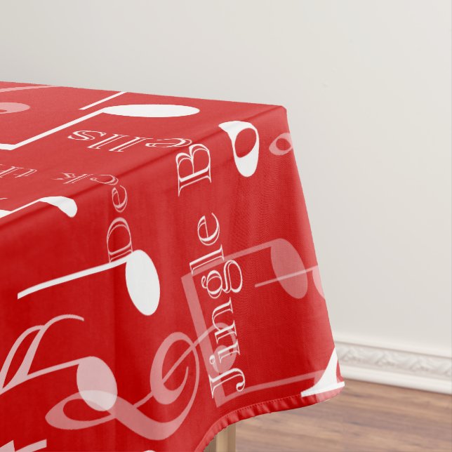 Toalha De Mesa Notas e símbolos musicais, canções de Natal (Posição Original)