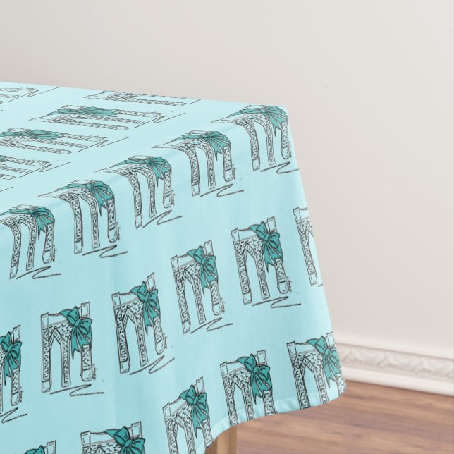 Toalha De Mesa Nova Iorque NYC Brooklyn Bridge Hanukkah Holiday (Posição Original)