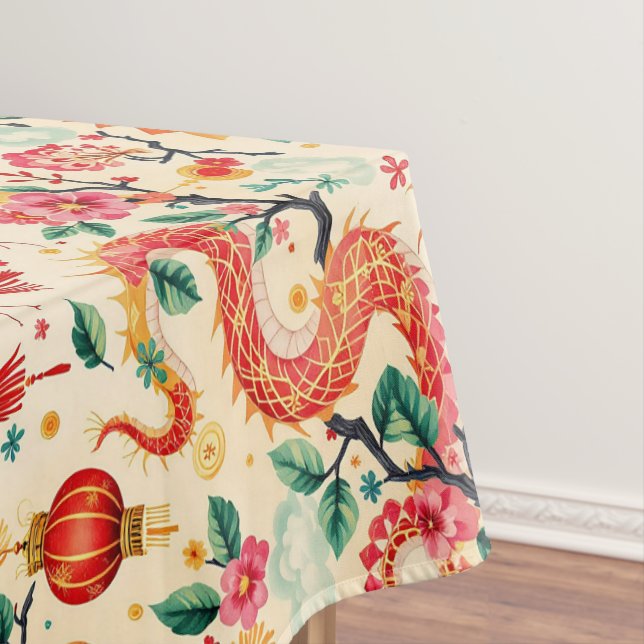 Toalha De Mesa Novo ano do Serpent Dreams Chiness (Posição Original)