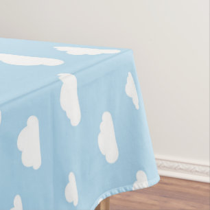 Toalha De Mesa Nuvens brancas dos desenhos animados no teste