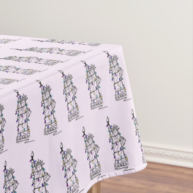 Toalha De Mesa NYC Nova York Hanukkah Holiday Estátua da Liberdad (Posição Original)