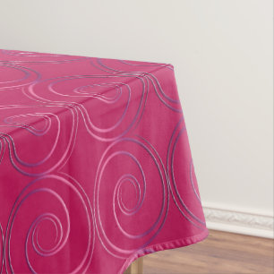 Toalha De Mesa o abstrato circunda o teste padrão vermelho