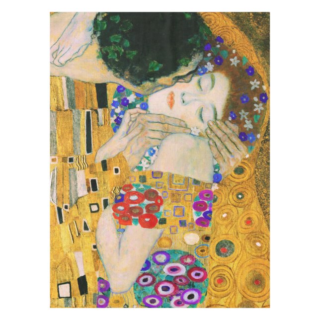 Toalha De Mesa O Beijo de Gustav Klimt (Frente)