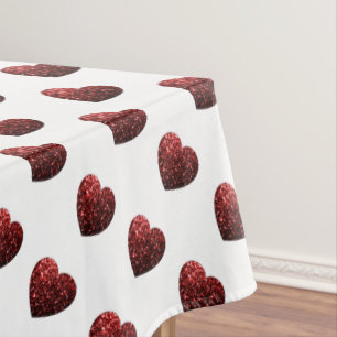 Toalha De Mesa O brilho vermelho do encanto sparkles teste padrã