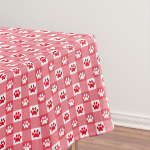 Toalha De Mesa O guingão vermelho com pata imprime o piquenique