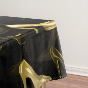 Toalha De Mesa O ouro dos saltos altos calça o teste padrão