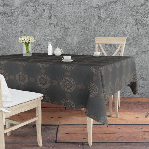 Toalha De Mesa O padrão khaki crocodylus porosus mandala