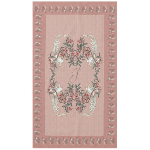 Toalha De Mesa O romance da seda com monograma de 60" x 104"