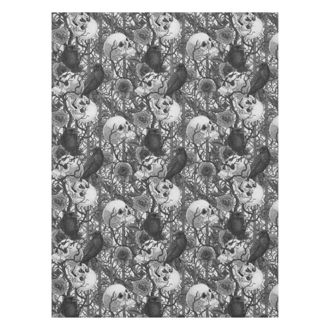 Toalha De Mesa O segredo do Raven. Ilustração gótica escura e san (Frente)