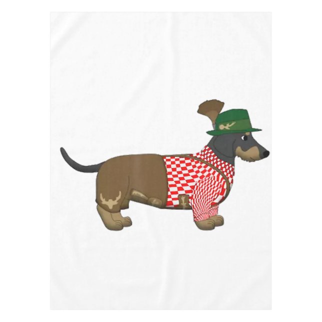 Toalha De Mesa Octoberfest 2018 - Engraçado alemão Dachshund Cost (Frente)