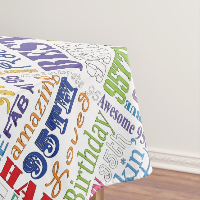Toalha De Mesa Ofertas De Festa de aniversário 95 Únicas E Especi (Posição Original)
