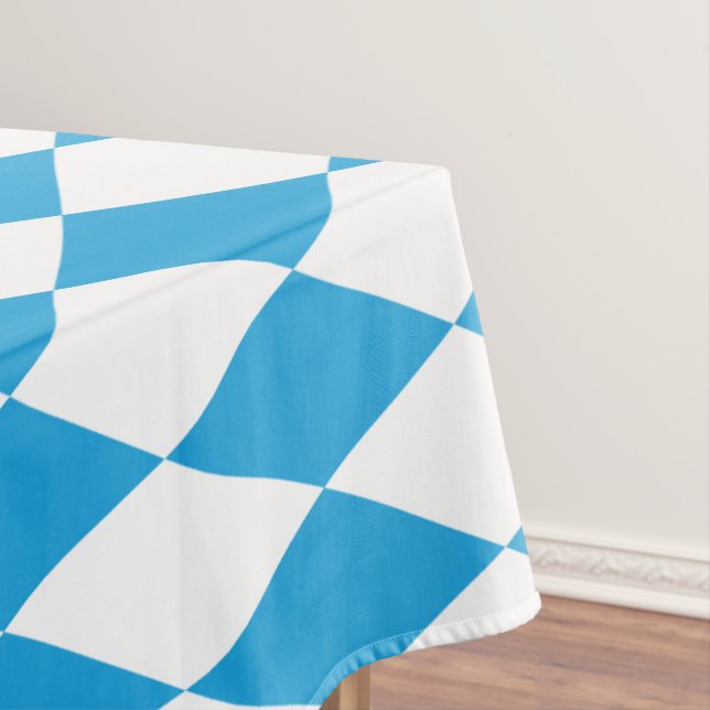 Toalha De Mesa Oktoberfest Bavarian Blue e White Large Diagonal (Posição Original)