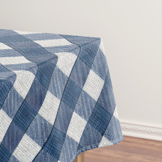 Toalha De Mesa Olhar de jeans azul e branco (Posição Original)