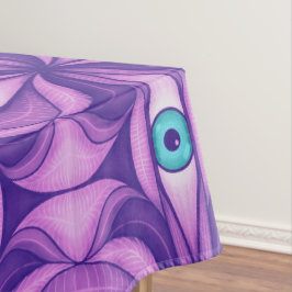 Toalha De Mesa Olhos Azuis Quirky No Padrão Roxo Místico