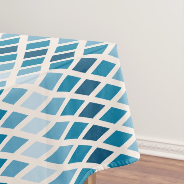 Toalha De Mesa Ombre de diamante azul (Posição Original)