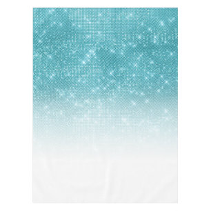 Toalha De Mesa Ombre de Sequência Azul de Aqua Azul-Esparcial Gla