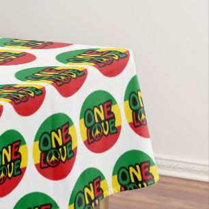 Toalha De Mesa One Love, Reggae design with reggae colors