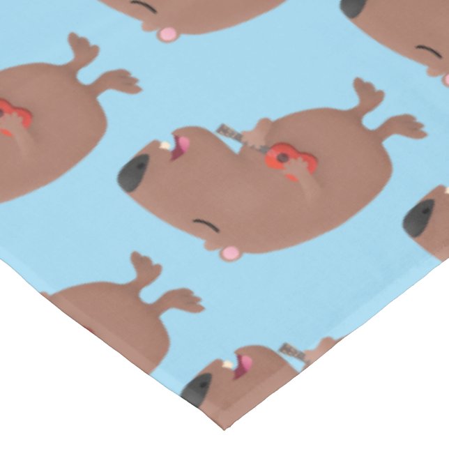 Cobertor De Bebe Óptica desenho animado de capybara ukulele