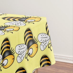 Toalha De Mesa Óptica ilustração de desenho animado de abelha fel