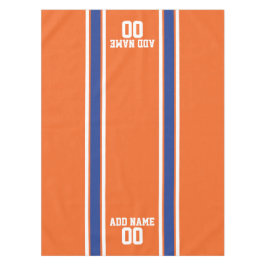 Toalha De Mesa Orange and Blue Personalised Sports Jersey