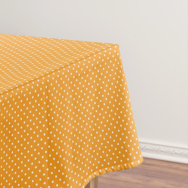 Toalha De Mesa Orange and White Polka Dots (Posição Original)