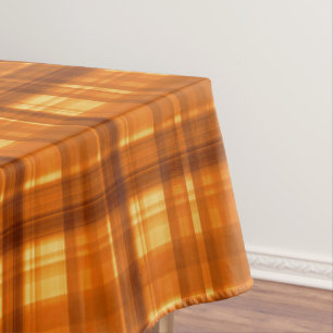 Toalha De Mesa Orange Checked Tartan Impressão,