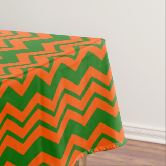 Toalha De Mesa Orange Green Chevron Zigzag Design