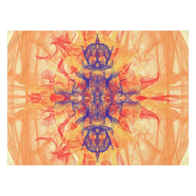 Toalha De Mesa ORANGE SMOKE - Arte Fractal - Tablecloth (Frente (Horizontal))
