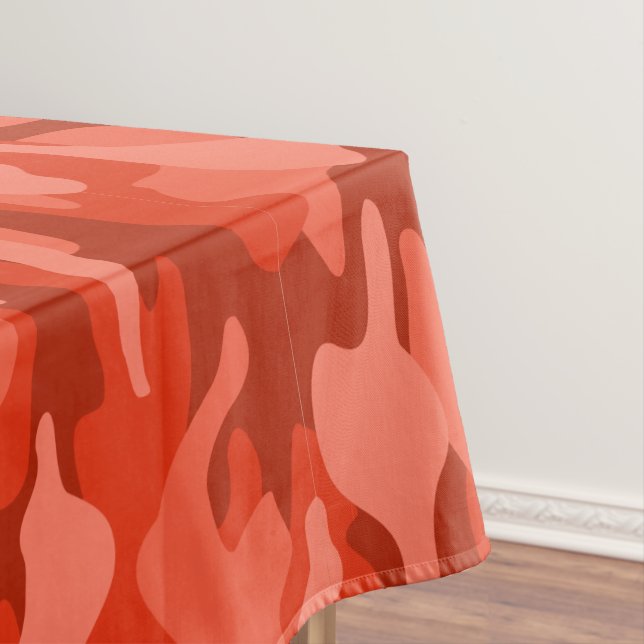 Toalha De Mesa Orange Soda Monocolor Camo (Posição Original)