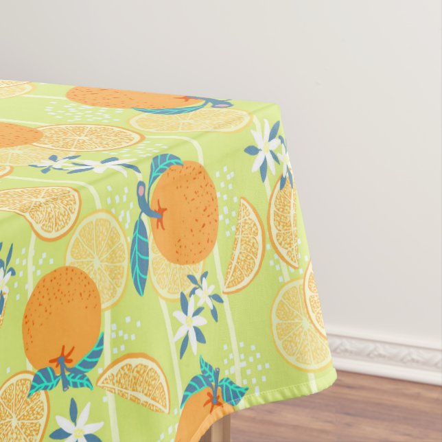 Toalha De Mesa Orange Summer Green (Posição Original)