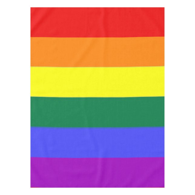 Toalha De Mesa Orgulho gay Rainbow Flag Strike Pattern (Frente)