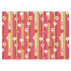 Toalha De Mesa Ornamentos de Árvore de Natal Amarelo Vermelho