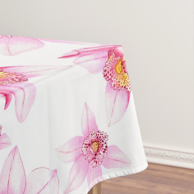 Toalha De Mesa Orquídeas Aquarelas Design 15 (Posição Original)