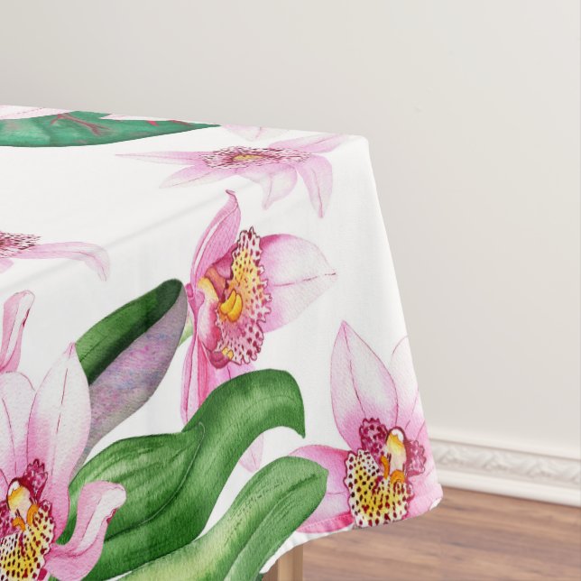 Toalha De Mesa Orquídeas Aquarelas Design 30 (Posição Original)