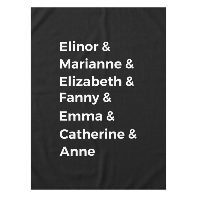 Toalha De Mesa Os Heroínas de Jane Austen I (Frente)