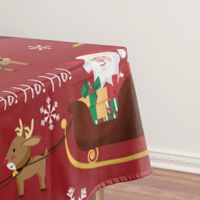 Toalha De Mesa Os papais noeis estão chegando como padrão (Posição Original)