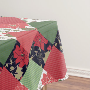 Toalha De Mesa Os retalhos sem emenda do Natal remendam o geome