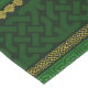 Toalha De Mesa Ouro decorativo do nó celta e teste padrão verde (Inclinado)