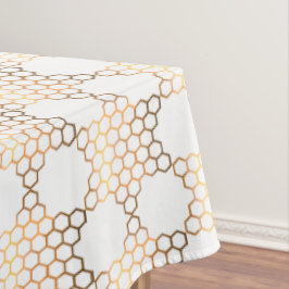 Toalha De Mesa Ouro Judeu Estrela Honeycomb em Branco, grande