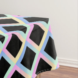 Toalha De Mesa Ouros Simétricos Pretos com Quadros de Gradação