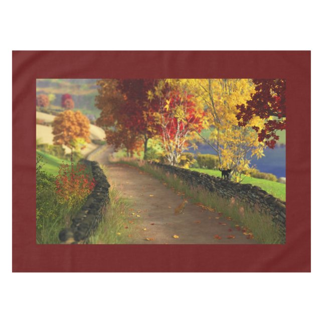 Toalha De Mesa Outono no Glen Tablecloth (Frente (Horizontal))