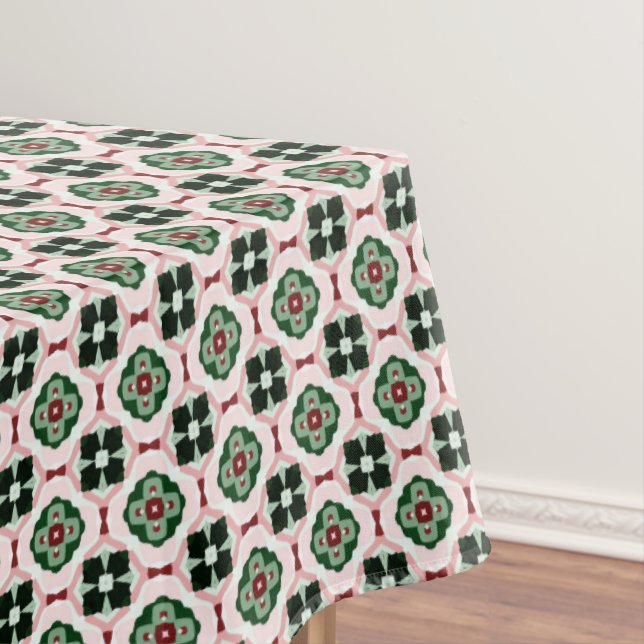 Toalha De Mesa Padrão Abstrato de Natal Fofo Retro Boho Funky (Posição Original)