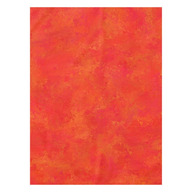 Toalha De Mesa Padrão Abstrato Laranja Vermelho (Frente)