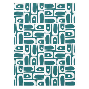 Toalha De Mesa Padrão Abstrato Retro Piquet Moderno de Meados do