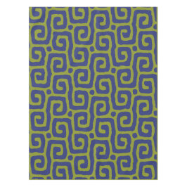 Toalha De Mesa Padrão abstrato verde oliva e azul